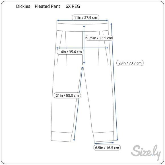 Dickies Girls Pant Pleated Front 6X RG Navy School Uniform - Picture 11 of 11